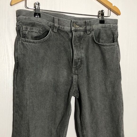 COS Mens Jeans Size 31 32 Regular Fit Gray WashTapered Leg Mid Rise Button Fly - Picture 3 of 11